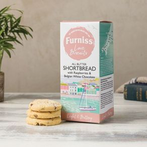 Furniss Luxury All Butter Shortbread with Raspberries & Belgian White Chocolate